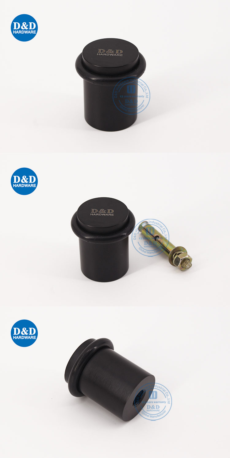 Black Rubber Door Stop-DDDS011