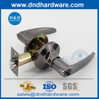 Black Nickel Plated Tubular Lever Handle Exterior Lockset for Door-DDLK099