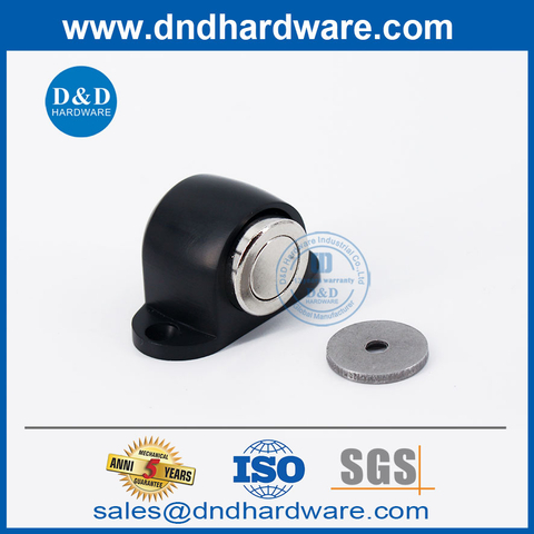Moden Matte Black Magnetic Door Stop in Zinc Alloy-DDDS031
