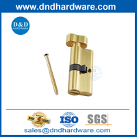 High Security Cheap Price Polished Brass Bathroom Door Cylinder Lock With Knob-DDLC007