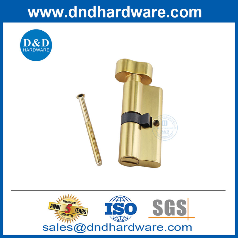 High Security Cheap Price Polished Brass Bathroom Door Cylinder Lock With Knob-DDLC007