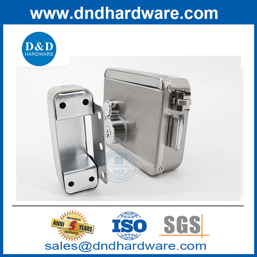 Brass Cylinder Night Latch Electrical Rim Lock for Exterior Door-DDRL160
