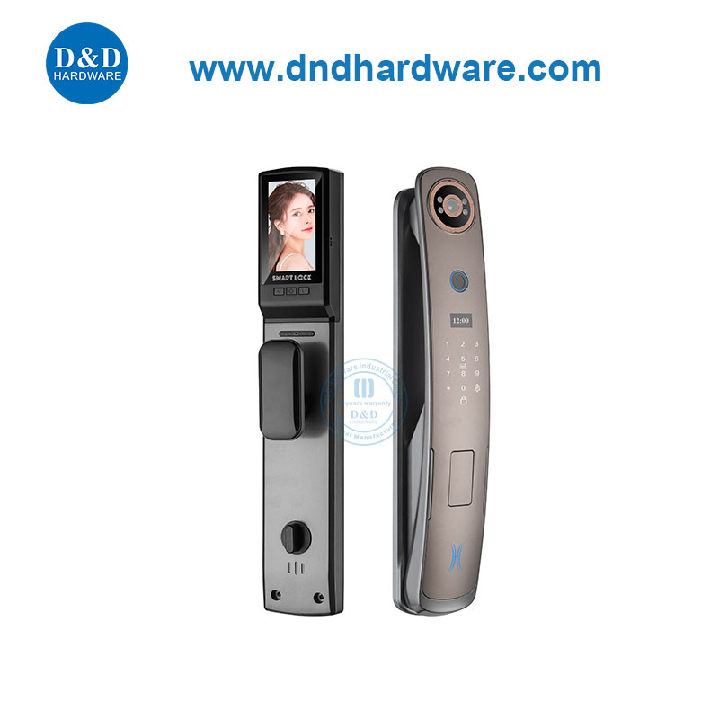 smart door lock with handle