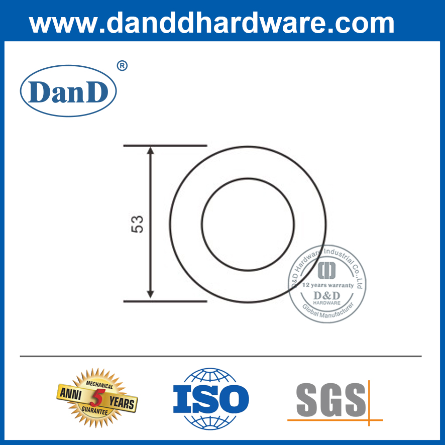 Europe Standard Round Shape Stainless Steel Security Escutcheon for Door-DDES009