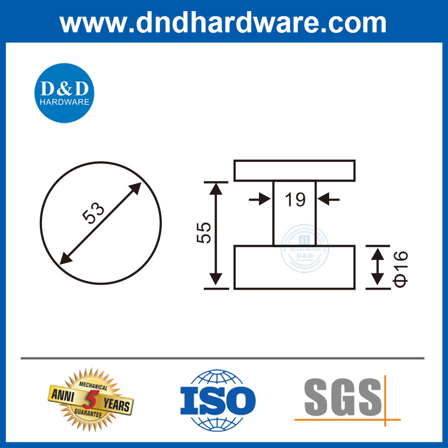 Stainless Steel Security Lock Entrance Pull Gate Door Handle Knob-DDTH029