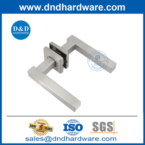Stainless Steel Modern Interior Door Handle Luxury Square Lever Handle-DDTH046
