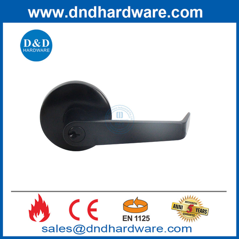 CE Black Lever Trim EN1125 Push Bar Panic Exit Device with Exterior Lever-DDPD012
