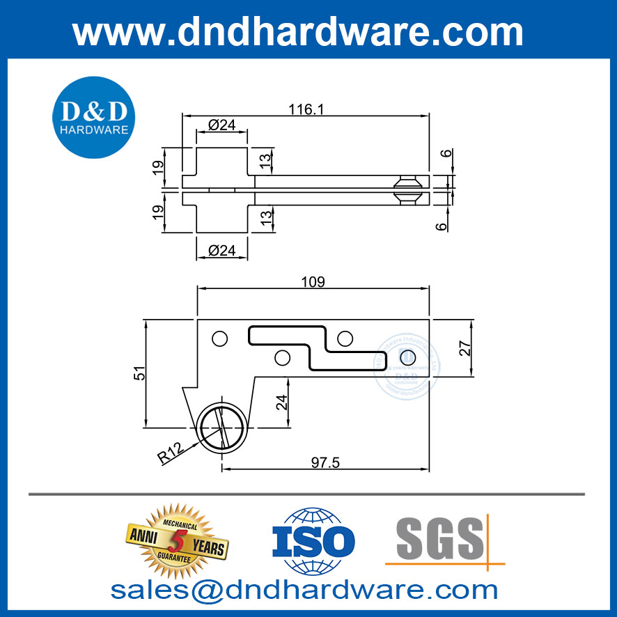 Heavy Duty Offset Pivot Hinge for Wooden Door and Steel Door-DDSS066