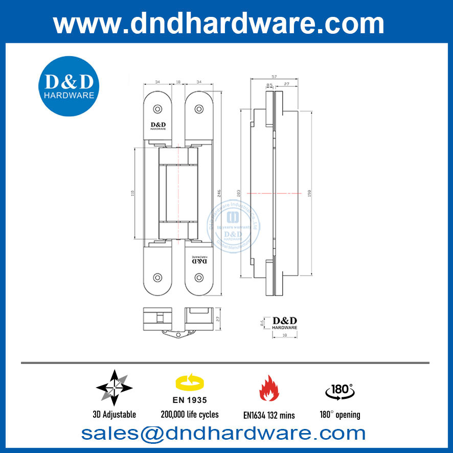 Heavy Duty Concealed Hinge