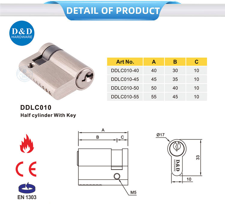 3 keys lock cylinder
