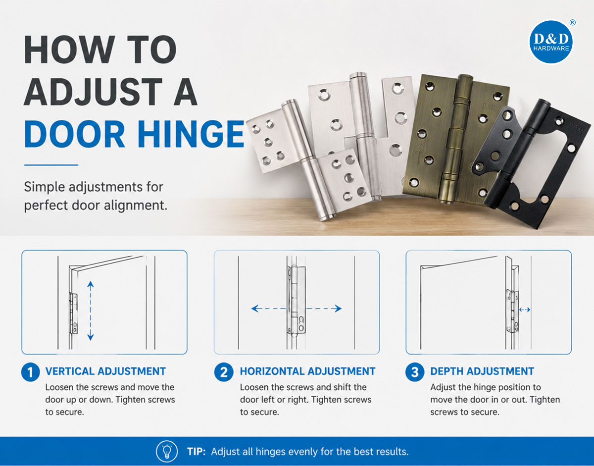 How to adjust a door hinge