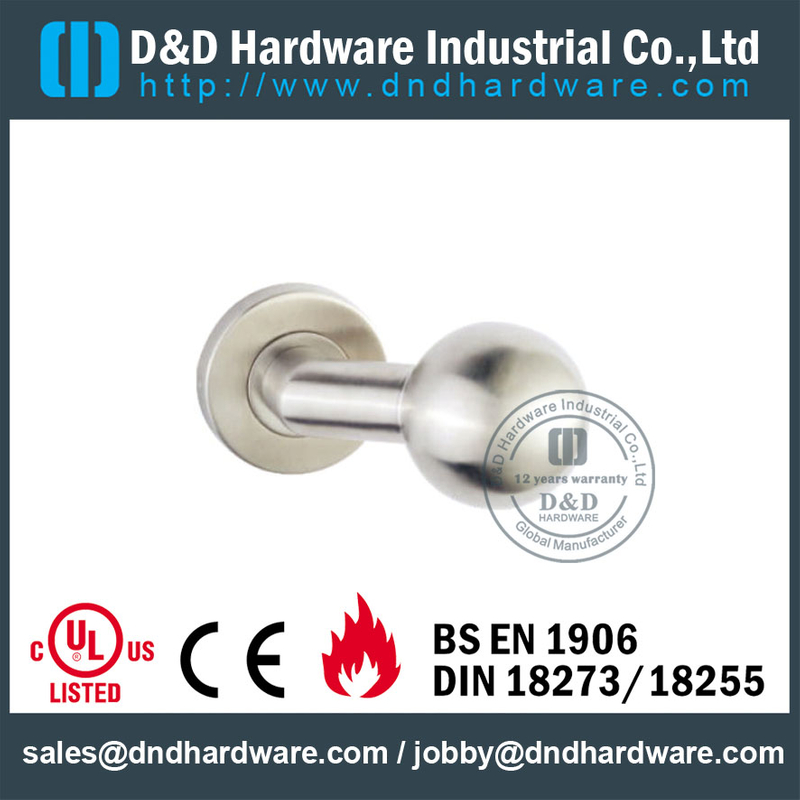 Stainless Steel 304 Mitred Ball Brushed Nickel Door Knob for Single Office Door -DDTH032