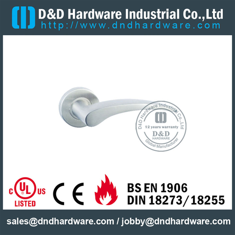 Stainless Steel 316 Polish Casting Door Lever Handle for Hollow Metal Door-DDSH015