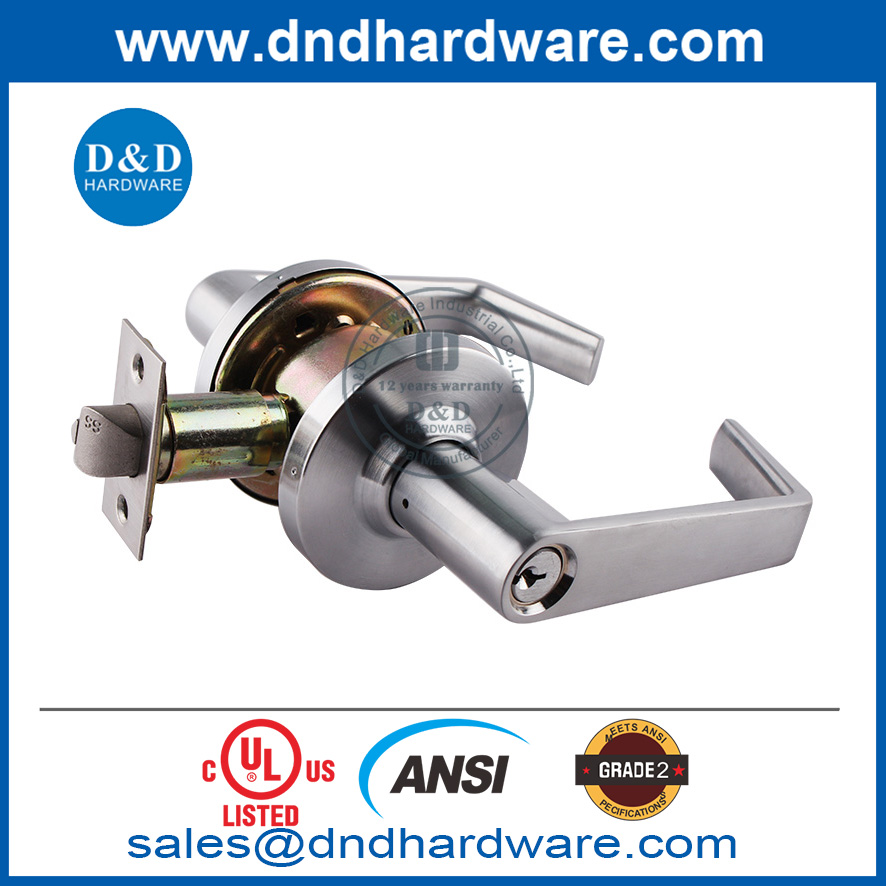 UL Listed ANSI Grade 2 Fireproof Lever Handle Lockset with Key-DDLK011