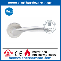 Silver Satin Grade 316 Lever Entrance Door Handle-DDSH026