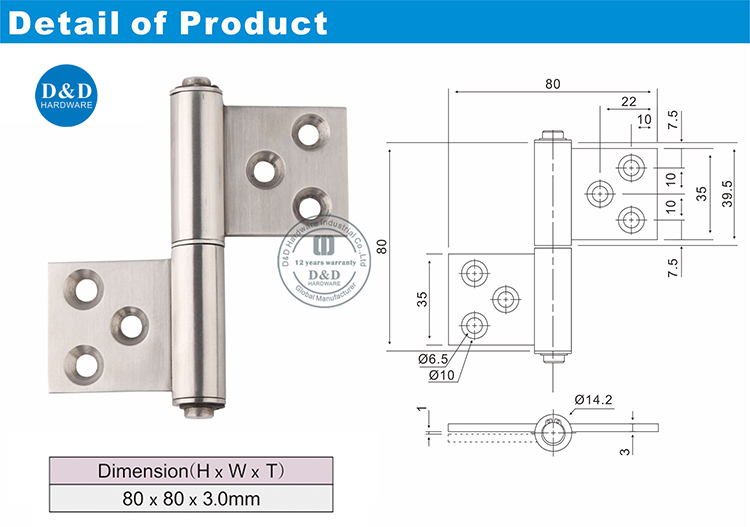 Stainless Steel Flag Hinge-D&D Hardware