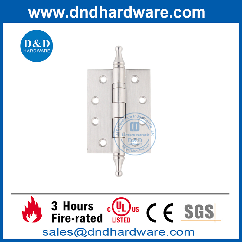 4 Inch Stainless Steel Door Hinge with Crown Tip-DDSS034-B