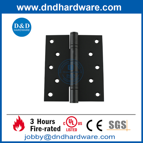 SS304 5x4x3.0mm Fire Rated Black Finish 2 Ball Bearing Door Hinge for Wooden Door -DDSS005