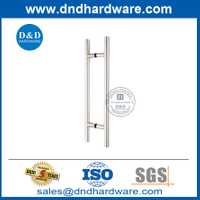 Stainless Steel Modern T Bar Double Sided Pull Handle for Glass Door-DDPH001