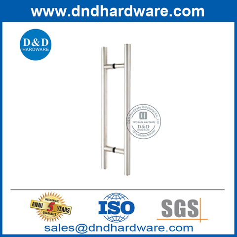 Stainless Steel Modern T Bar Double Sided Pull Handle for Glass Door-DDPH001