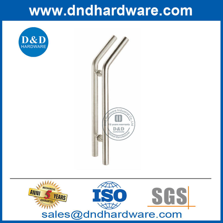 New Design 130 Degree Corner Stainless Steel Glass Door Pull Handle-DDPH009