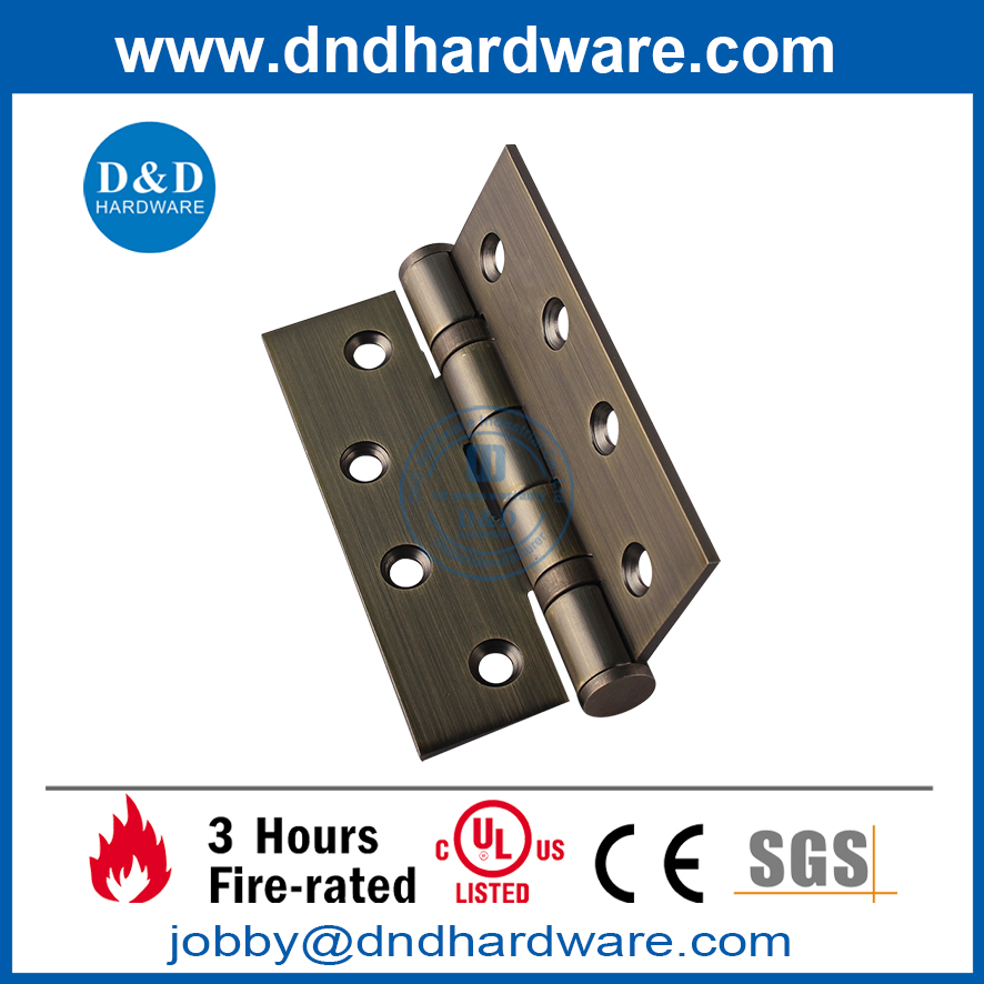 SS304 UL Antique Brass Fire Rated 2BB Door Hinge-DDSS006-FR-5x4x3.4mm