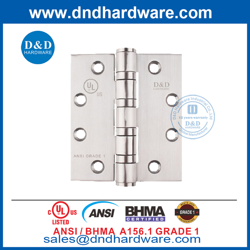 ANSI / BHMA UL GRADE 1 SS304 4BB Door Hinge -4.5x4x4.6mm