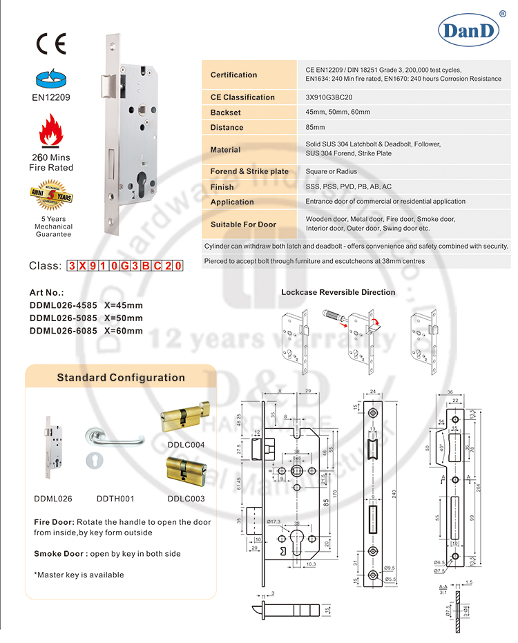 Sash Lock-DDML026-D&D Hardware