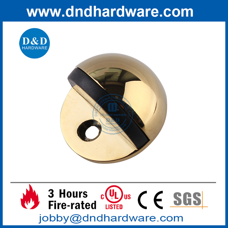 Stainless Steel 304 Brass Polished finish Floor Door Stopper for Hotel Door-DDDS004