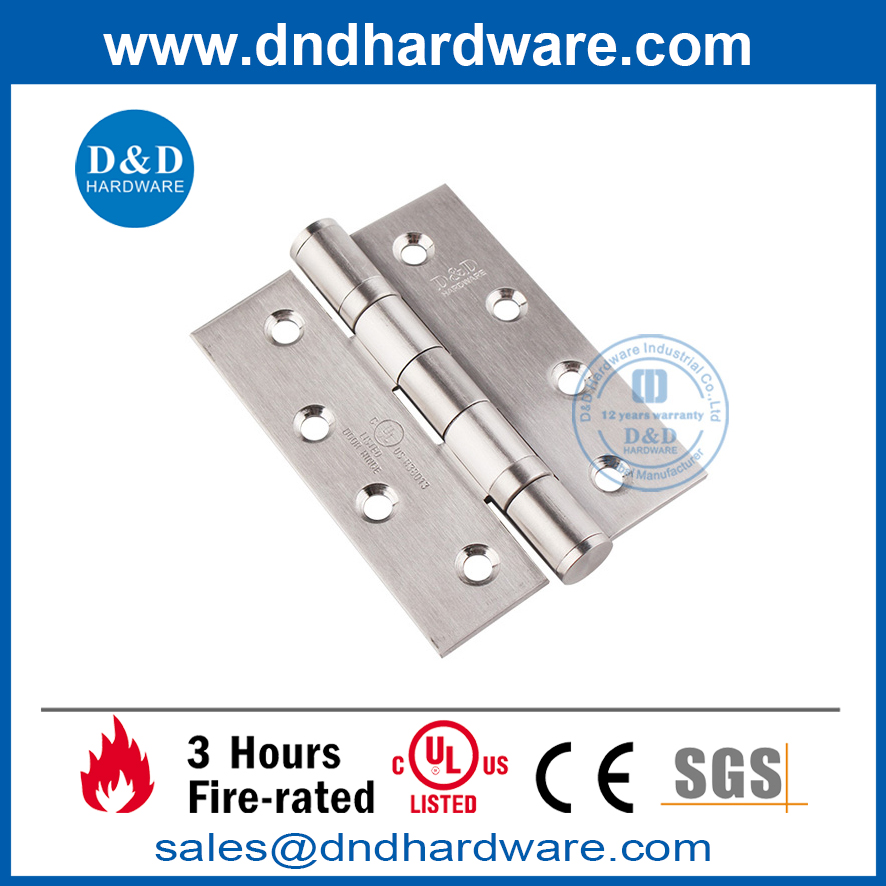 UL Listed Stainless Steel 201 Ball Bearing Fire Door Hinge-DDSS001-FR-4X3X3