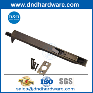 Heavy Duty 8 Inch Grade SS304 Antique Brass Concealed F Type Flush Bolt-DDDB001