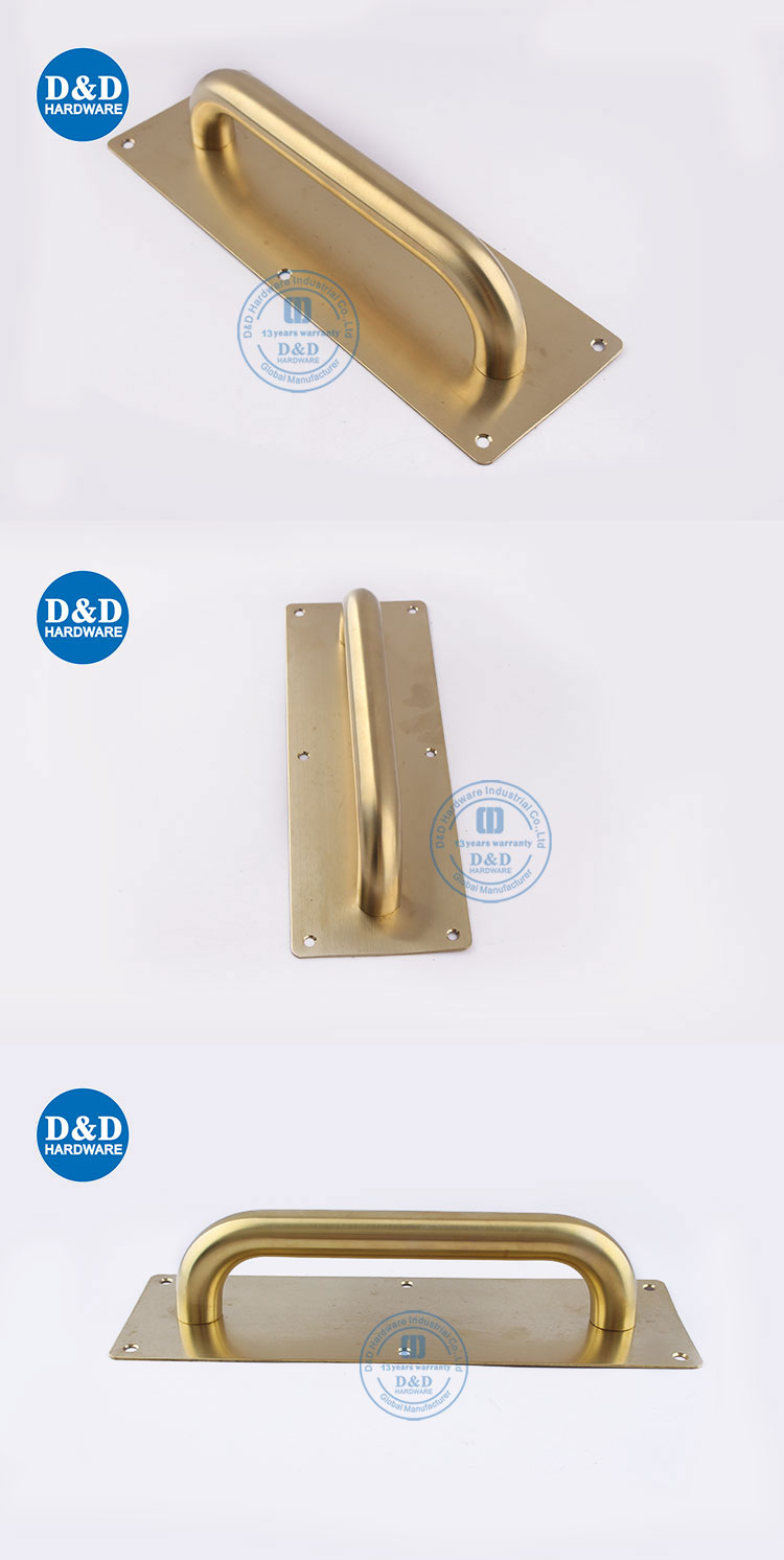 gold pull handle with backplate