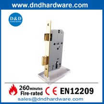 Gold Deadbolt Locks EN12209 Fire Rated SS304 Polished Brass Bedroom Door Lock-DDML009 