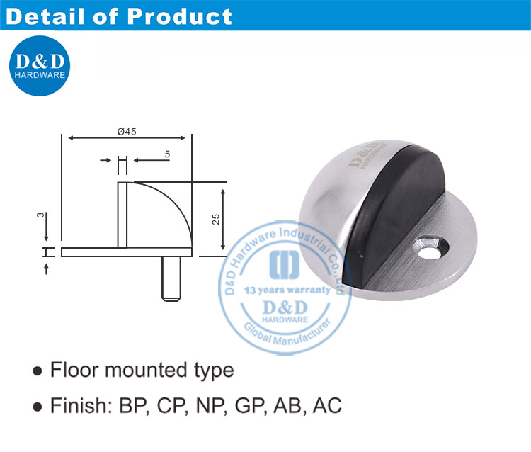 Zinc Alloy Door Stopper-DDDS004