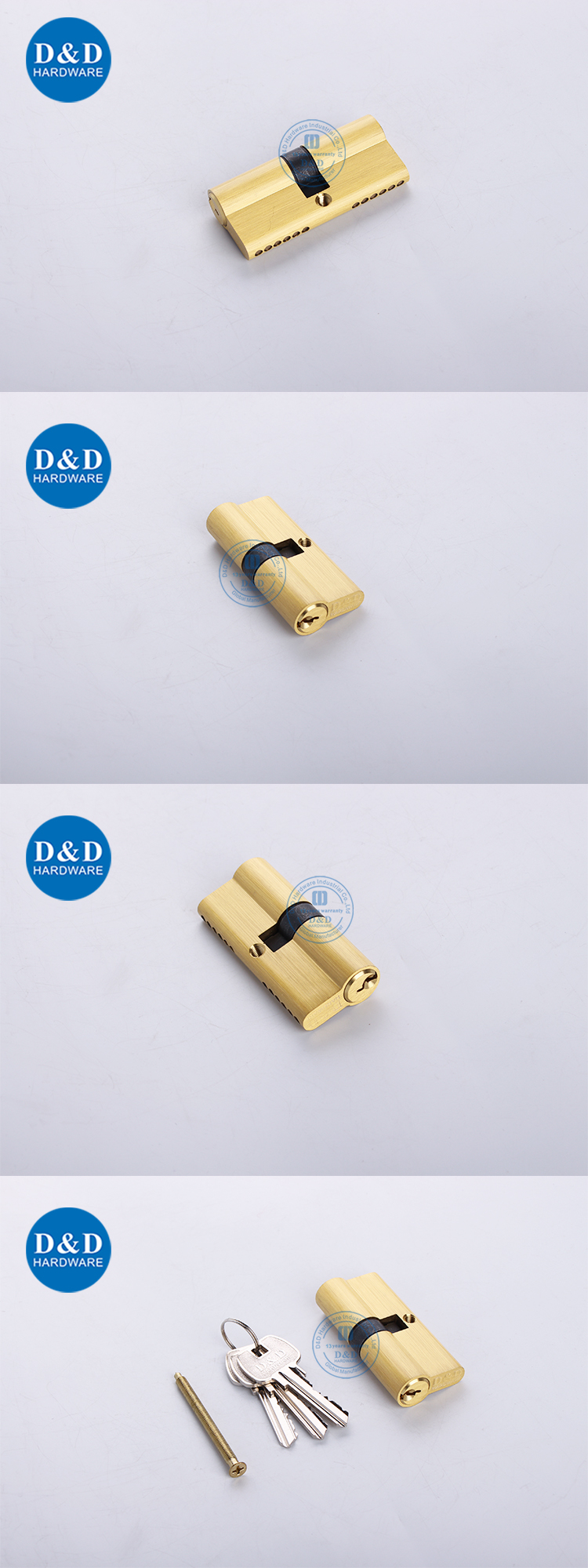 Satin Brass Door Cylinder