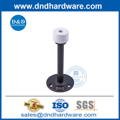 Matte Black SS AISI304 Tall Indoor Wood Door Stop-DDDS018