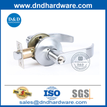 Satin Chrome Front Door Hardware Zinc Alloy Tubular Lever Lockset-DDLK074