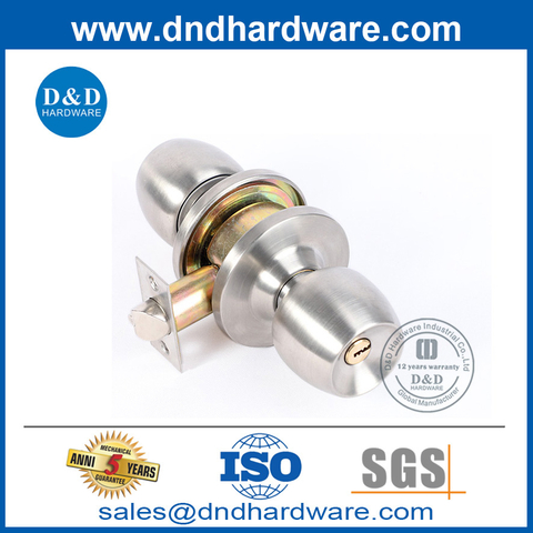 Satin Nickel Door Lockset in Zinc Alloy for Exterior Door-DDLK065
