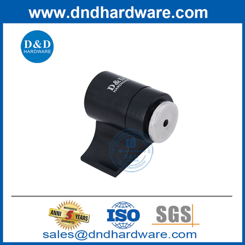 Stainless Steel Matt Black Magnetic Door Stop Holder for Exterior Door-DDDS033