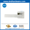 Stainless Steel Square Solid Front Door Lever Handle on Rosette-DDSH058