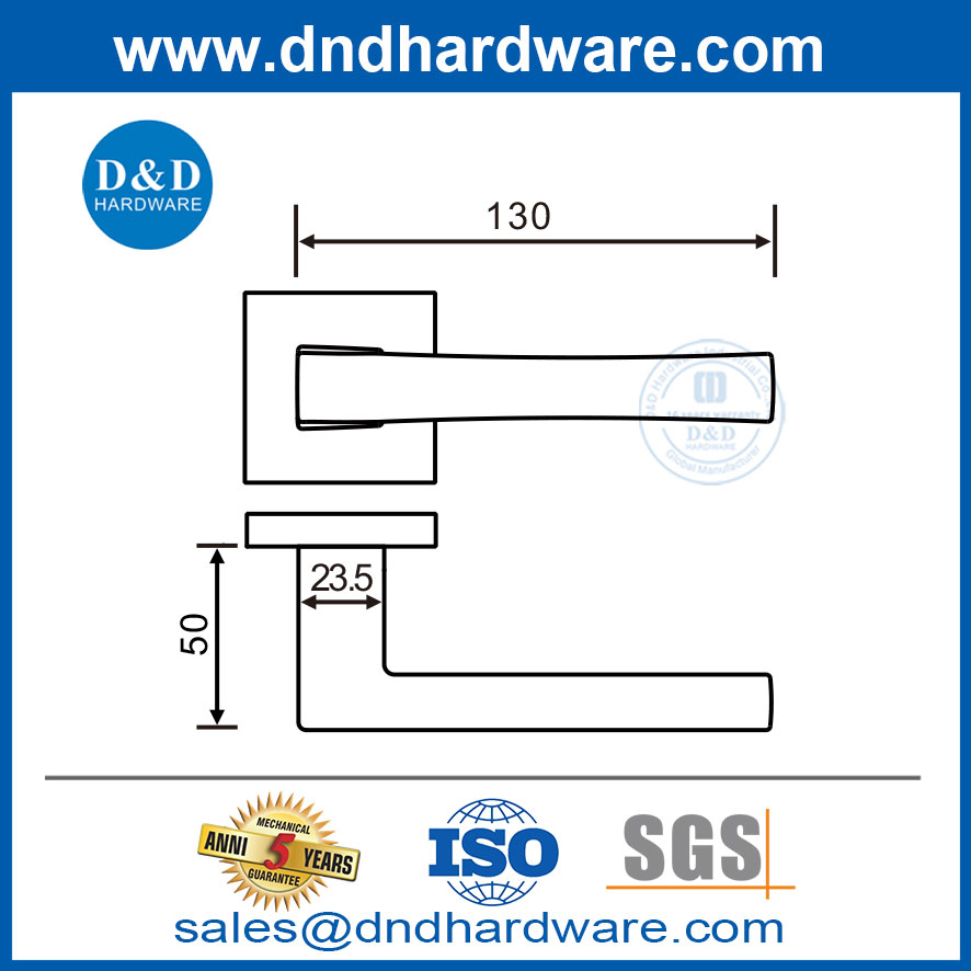 Lever Door Handles Interior Stainless Steel Passage Safety Door Handles-DDSH059