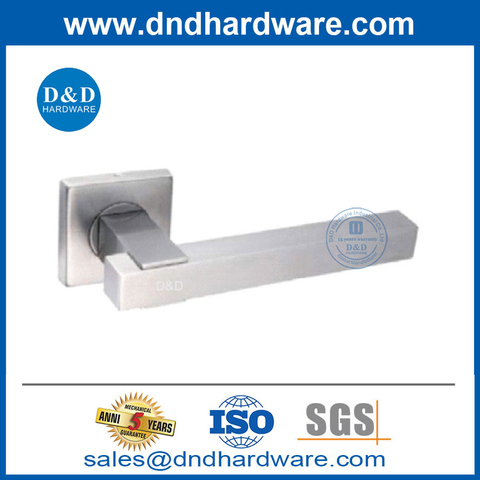 Simple Design Stainless Steel Square Hollow Tube Lever Door Handle-DDTH048