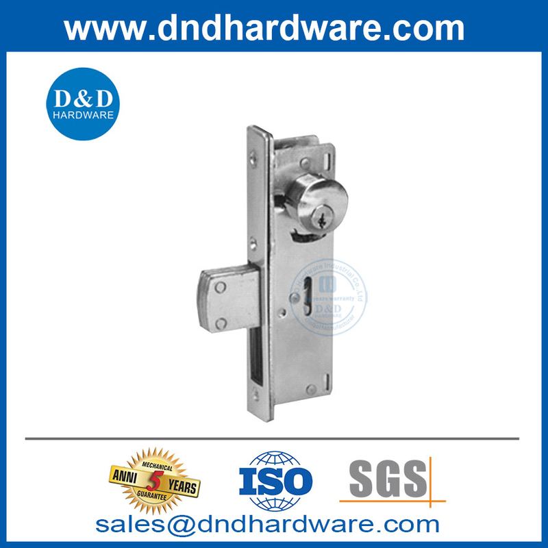 Stainless Steel Hook Bolt Deadlock Kit with Mortise Key Cylinders-DDML042