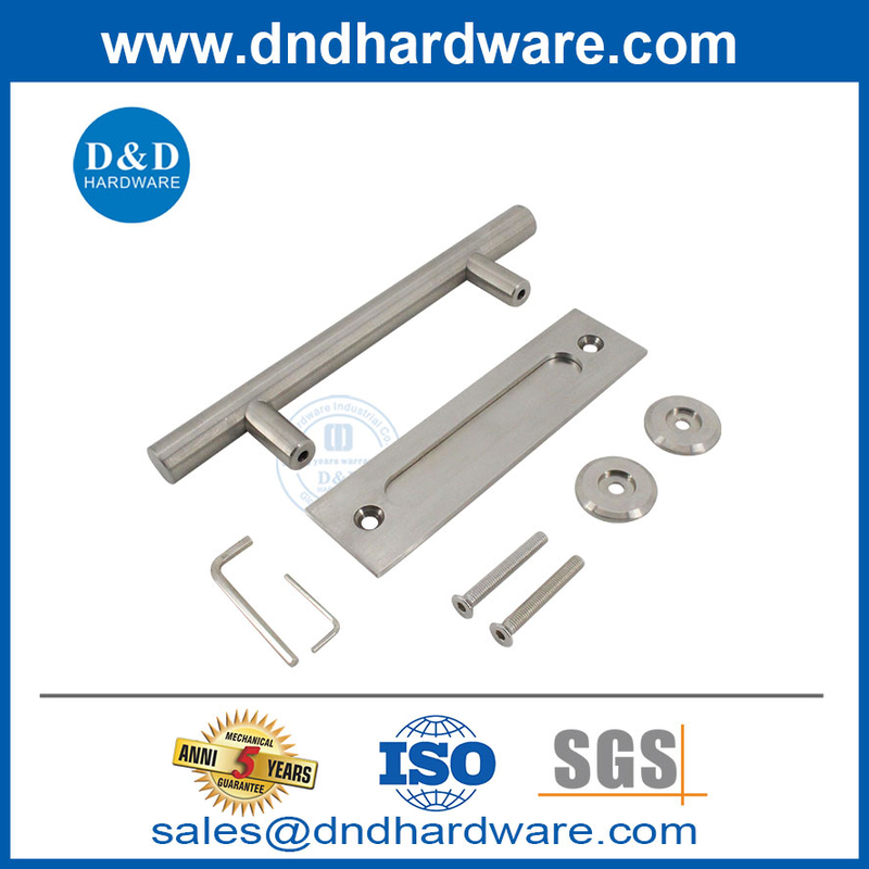 Stainless Steel Double Door Barn Door Hardware Flush Plull Handle 