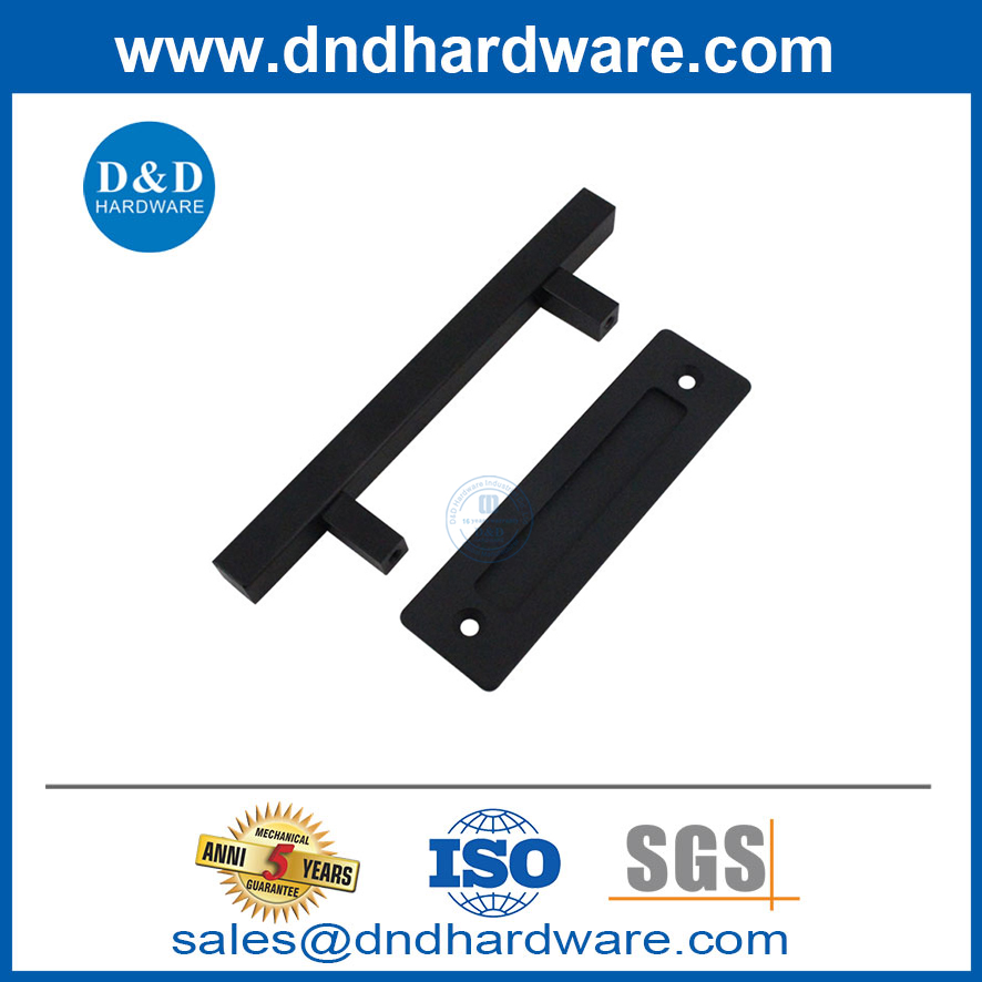 Black Barn Door Pull Stainless Steel Contemporary Barn Door Handles-DDBD104