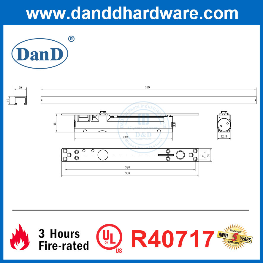 Aluminum door closer