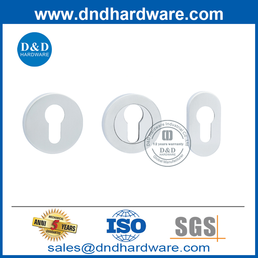 Door Handle Cylinder Stainless Steel Square Rosette Escutcheons-DDES014