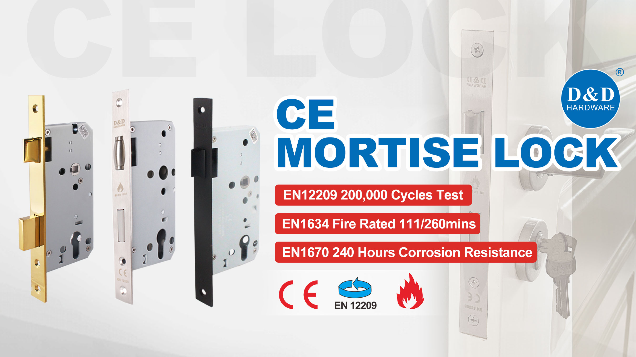 CE EN12209 Fire Rated Mortise Lock Body for Commercial Building