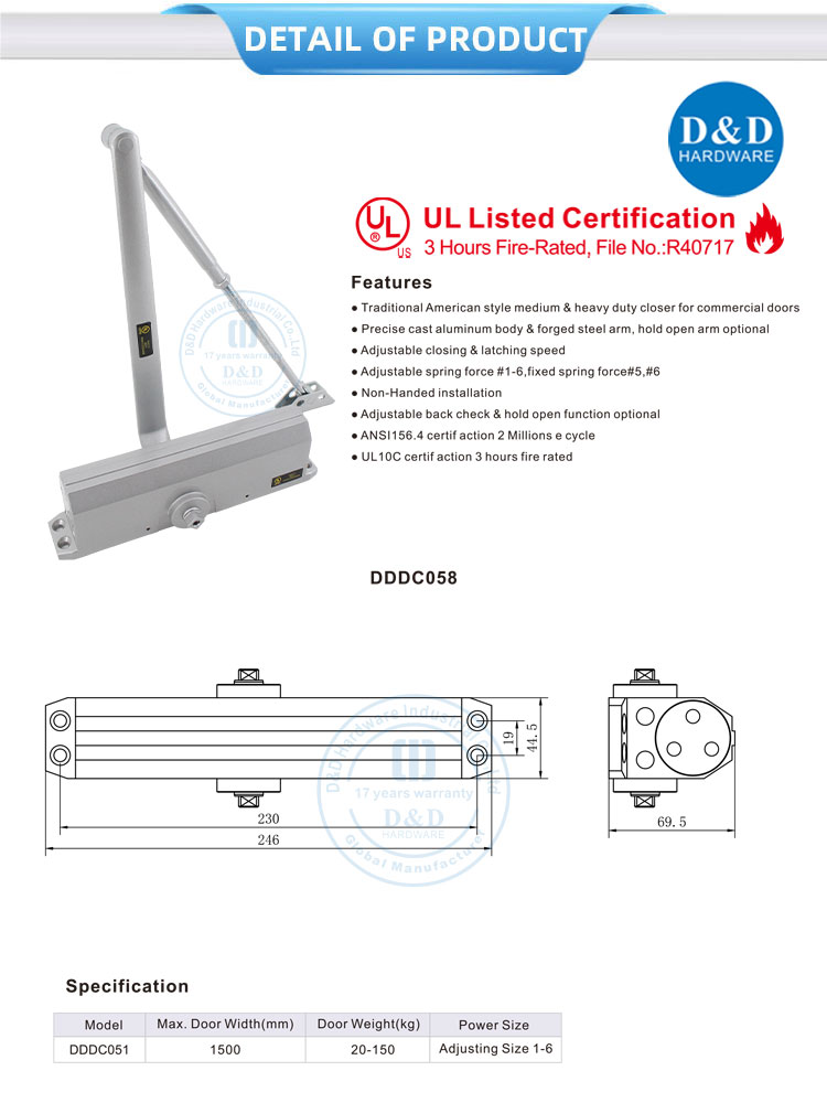 UL Door Closer