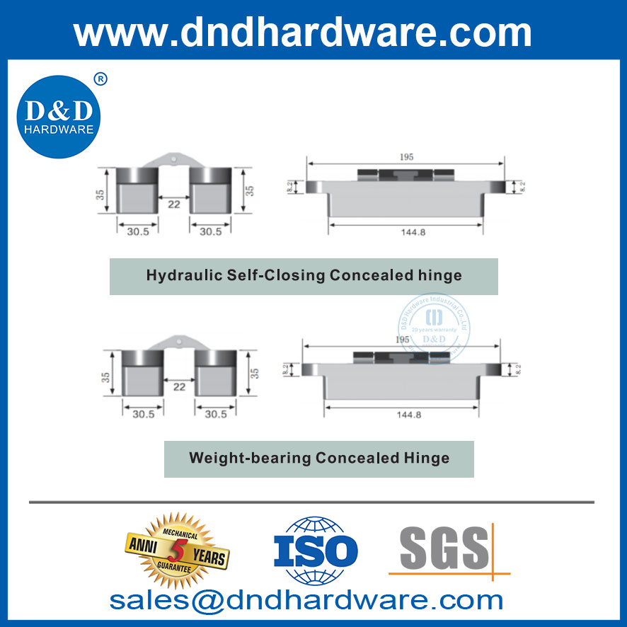 heavy load invisible hinge